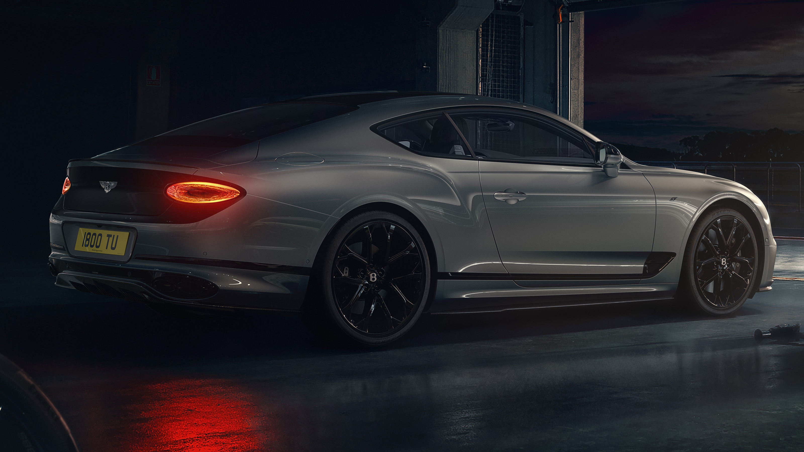 Bentley Continental GT S Bathurst - silver car rear static