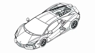 Lamborghini Aventador successor patent images - front angle