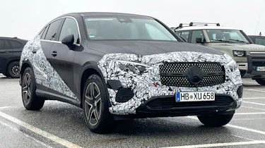 Mercedes GLC Coupe (camouflaged) - front angle