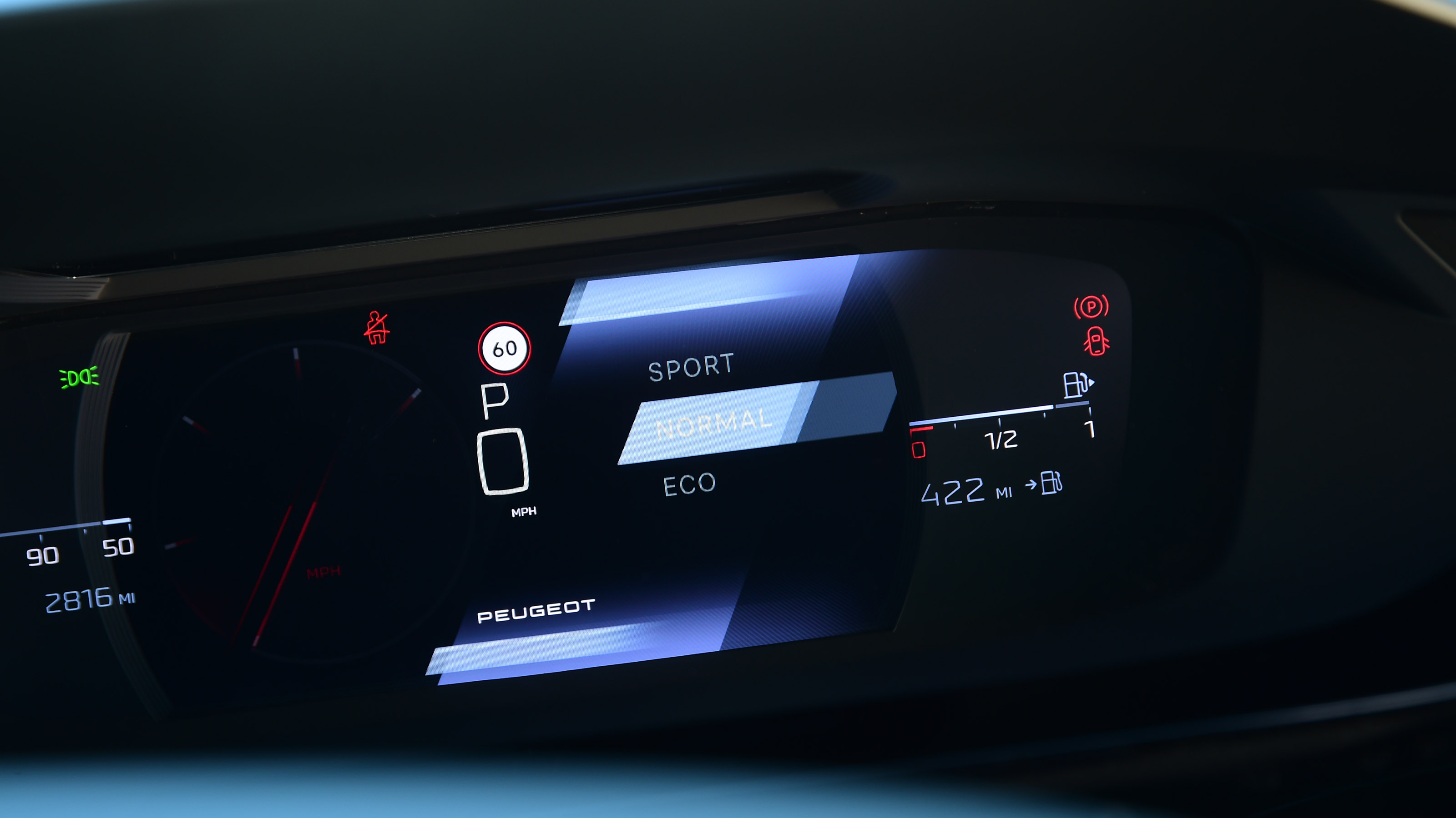 New Peugeot 308 diesel - dials