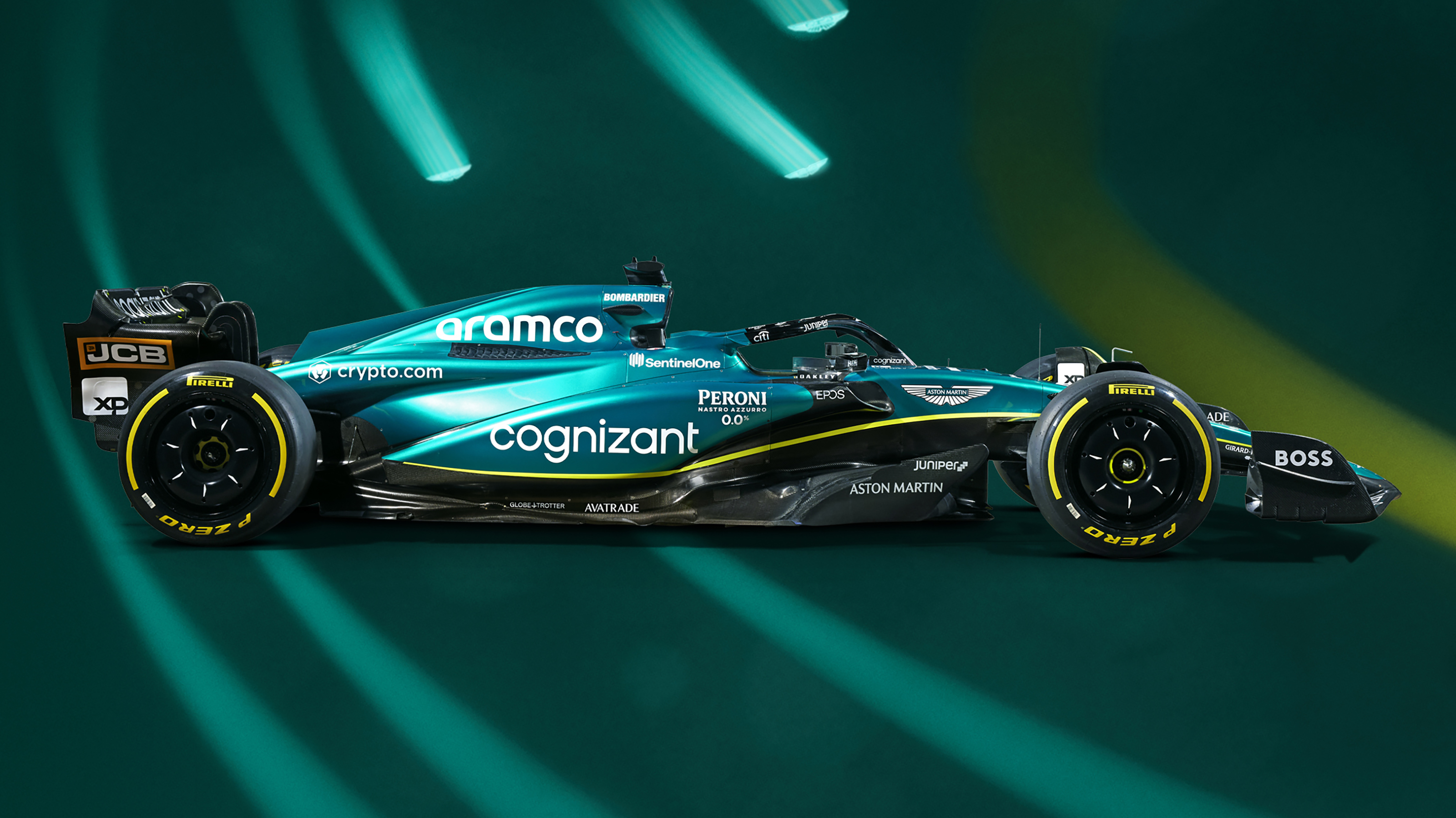 Aston Martin 2023 F1 car - side