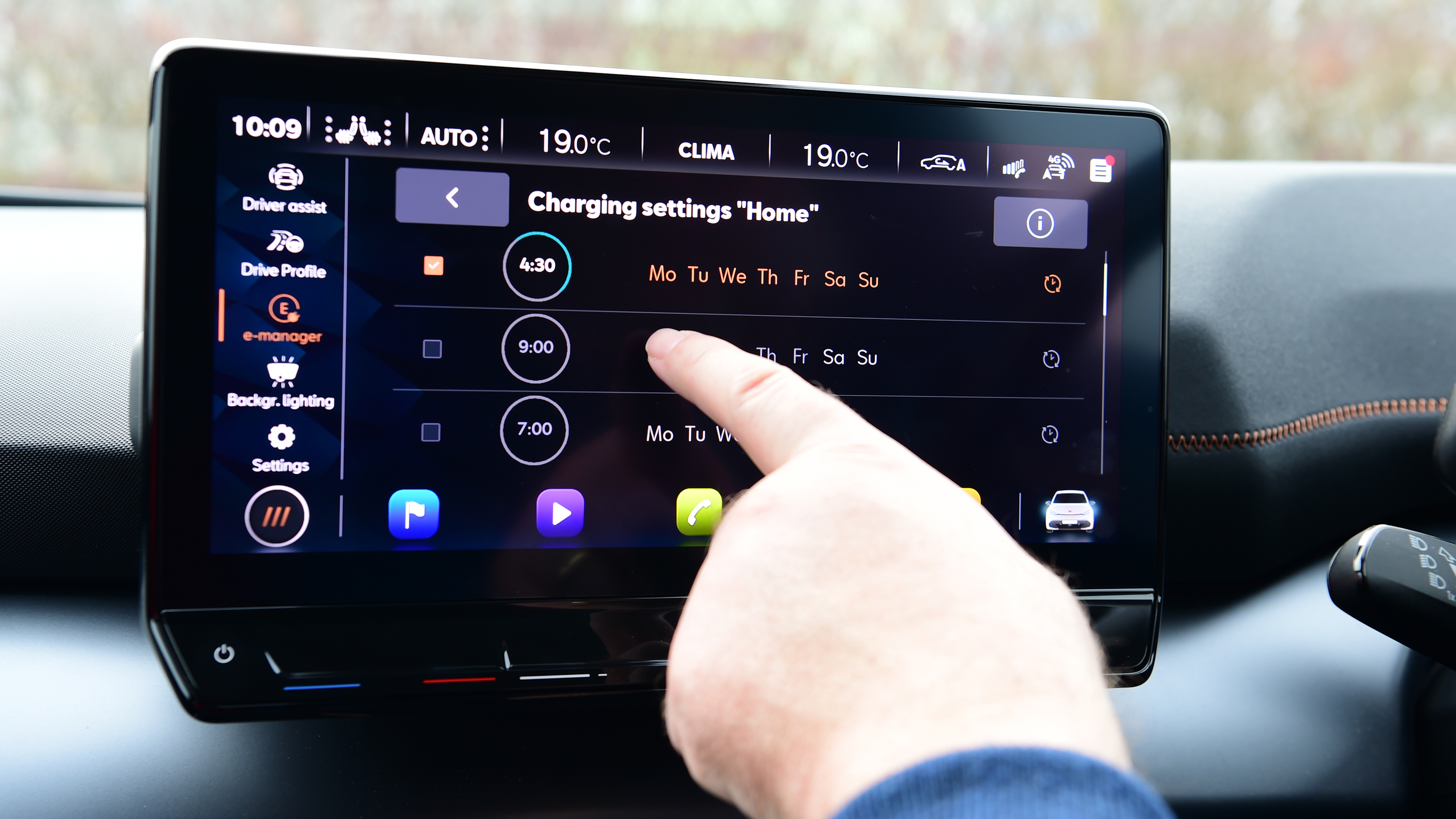 Cupra Born long-termer - infotainment screen