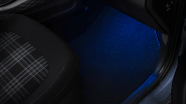 Facelifted Hyundai i10 - footwell lighting