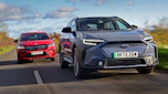 Skoda Enyaq and Subaru Solterra - front tracking