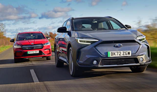 Skoda Enyaq and Subaru Solterra - front tracking