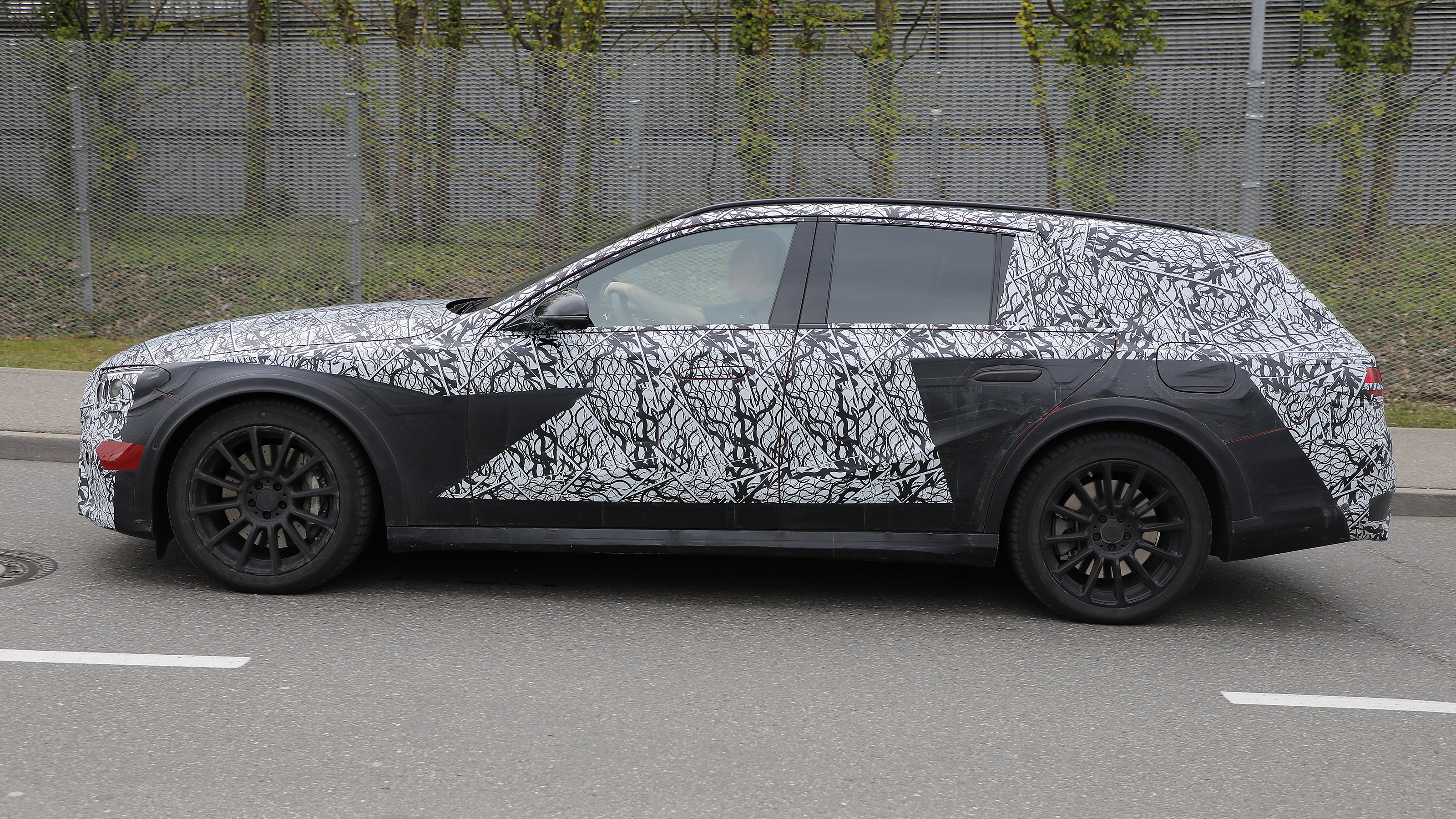 2023 Mercedes E-Class All-Terrain (camouflaged) - side tracking
