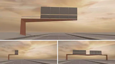 Highways England motorway gantry competition - winning design