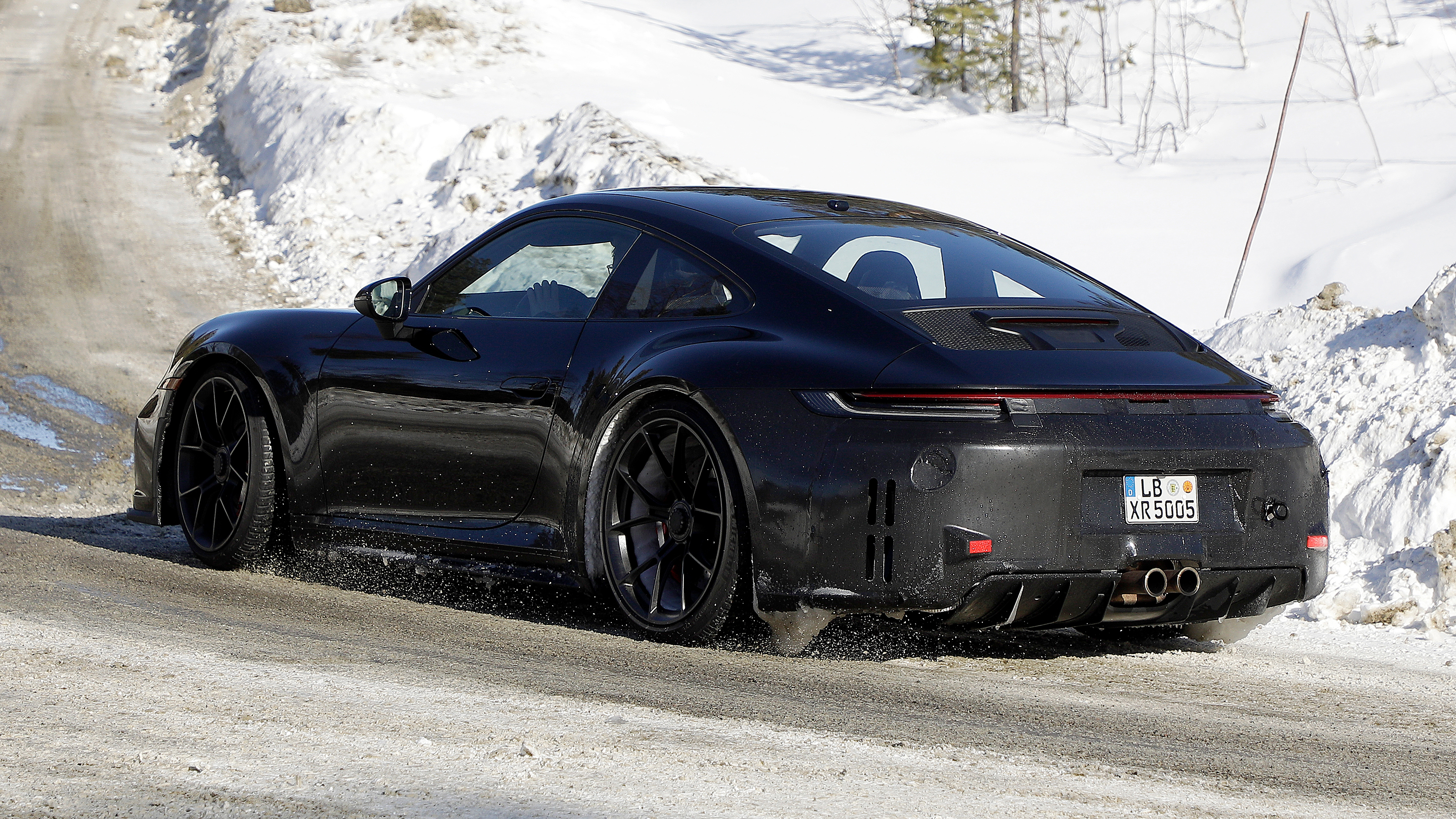 2023 Porsche 911 GT3 Touring facelift (camouflaged) - rear cornering