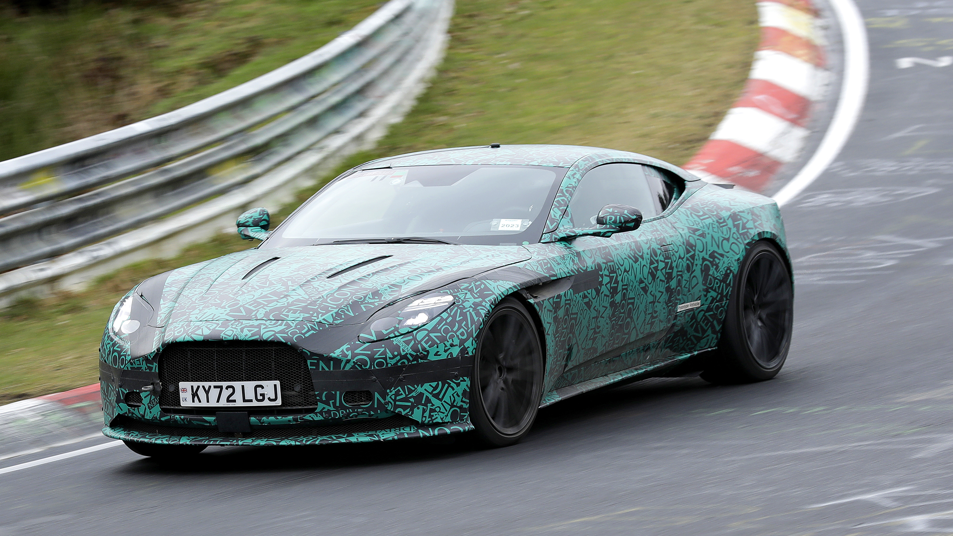 Aston Martin DB12 spy shots Nurburgring