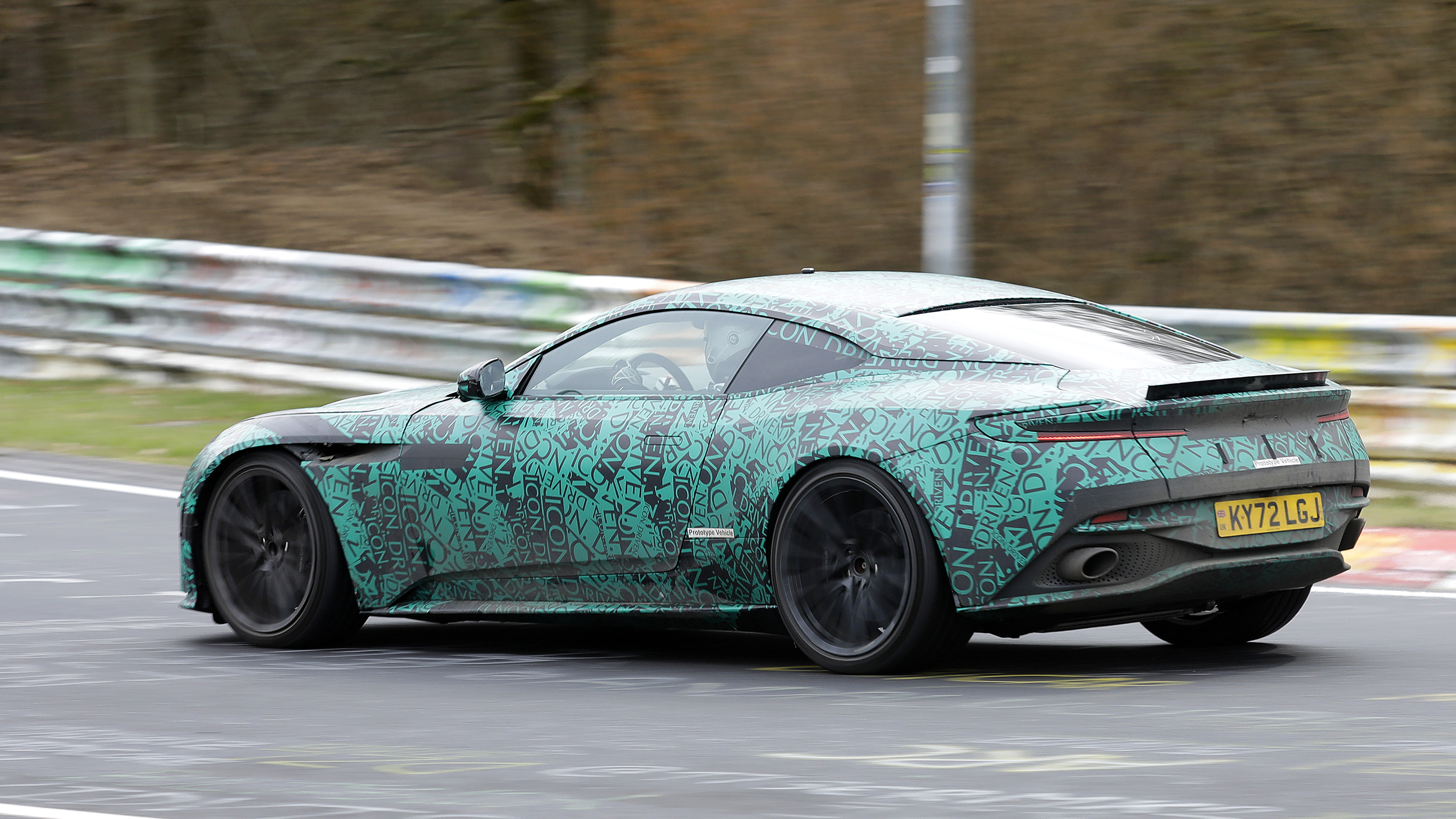 Aston Martin DB12 spy shots Nurburgring