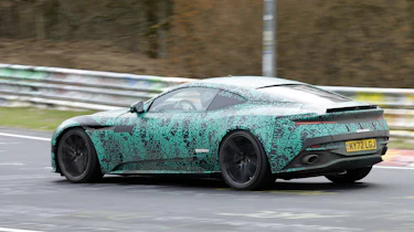 Aston Martin DB12 spy shots Nurburgring