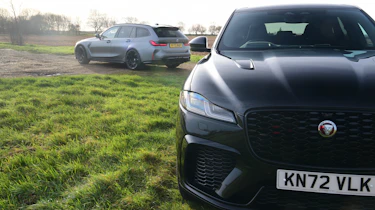 BMW M3 Touring and Jaguar F-Pace SVR - static back-to-back