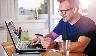 Person browsing on a laptop