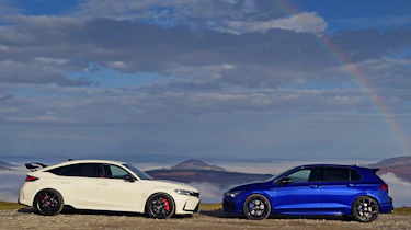 Honda Civic Type R and Volkswagen Golf R 20 Years - face-to-face static
