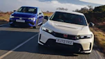 Honda Civic Type R and Volkswagen Golf R 20 Years - front tracking