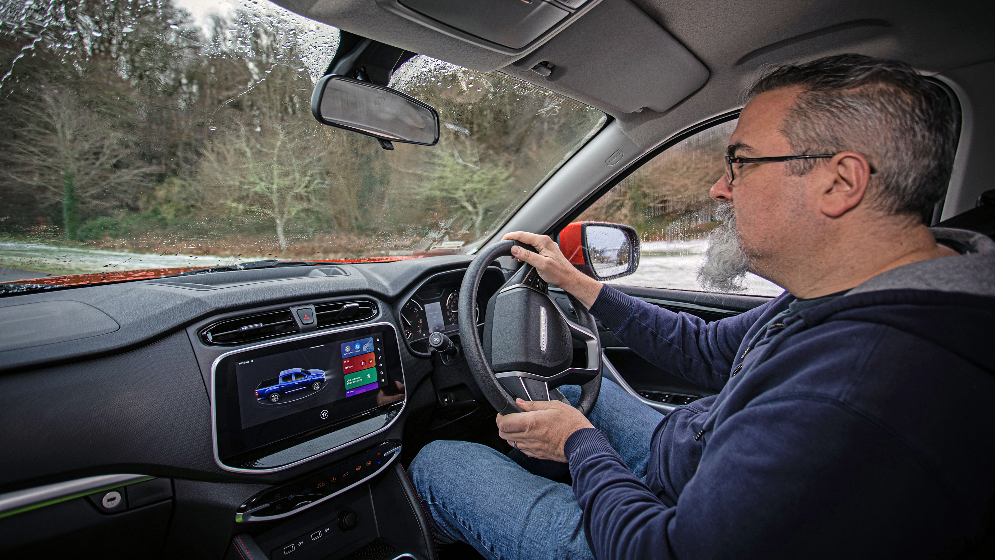 Maxus T90EV - Dean Gibson driving (over shoulder view)