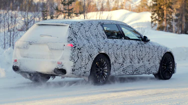 Mercedes E-Class AMG estate (camouflaged) - rear angle