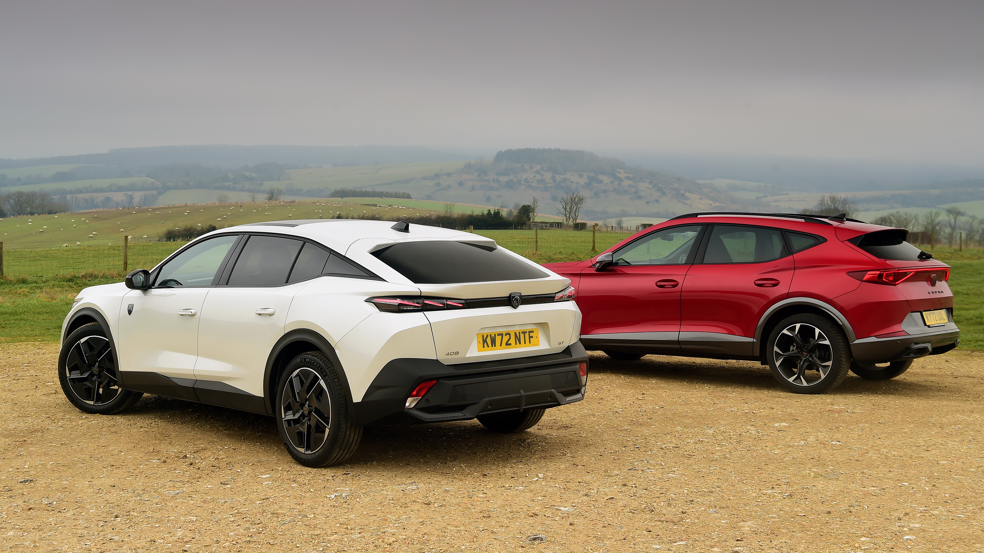 Cupra Formentor and Peugeot 408 - rear static (boots closed)