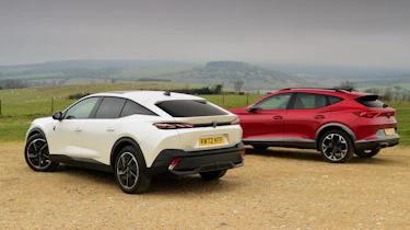Cupra Formentor and Peugeot 408 - rear static (boots closed)