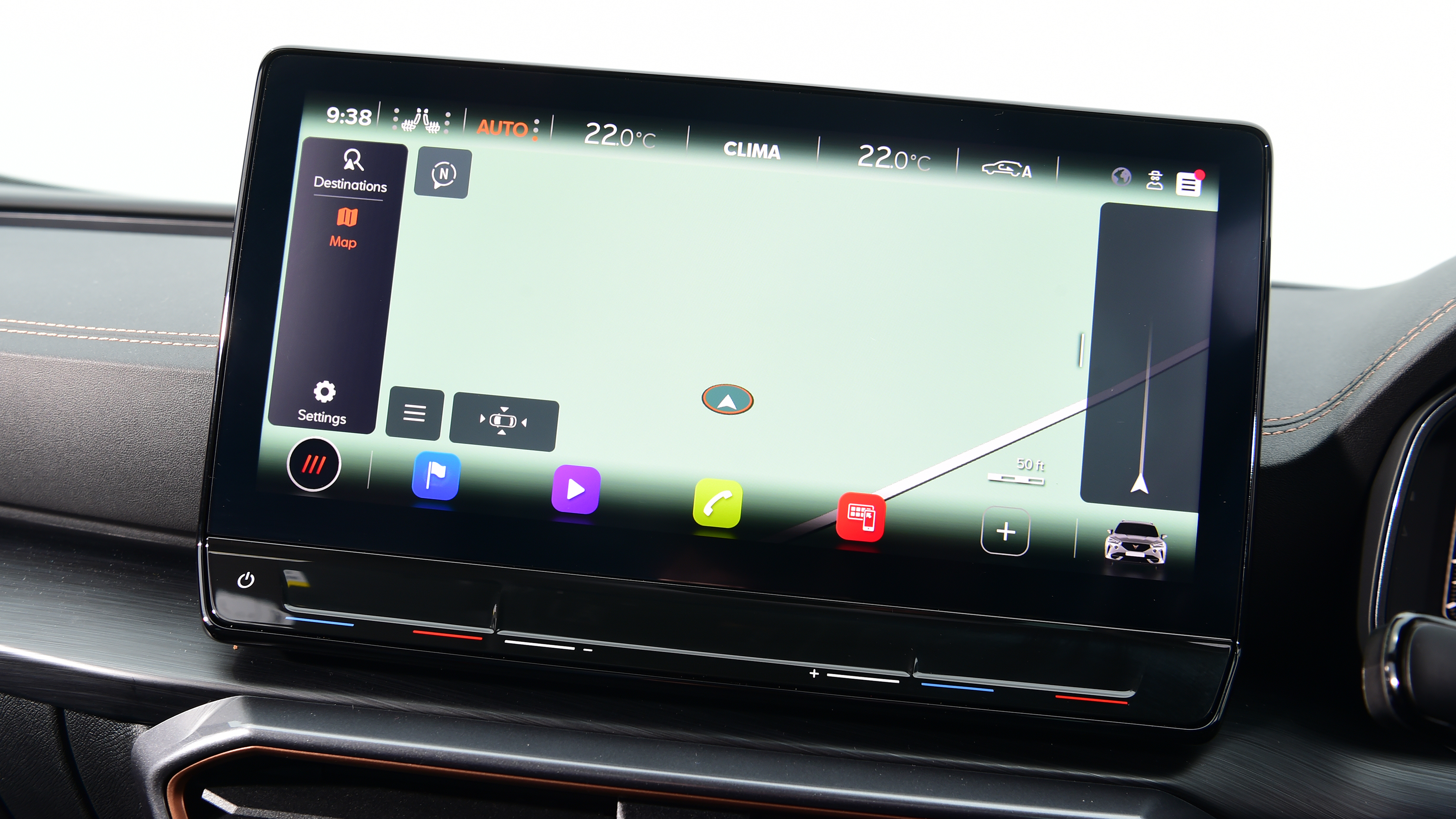 Cupra Formentor - infotainment screen (navigation)