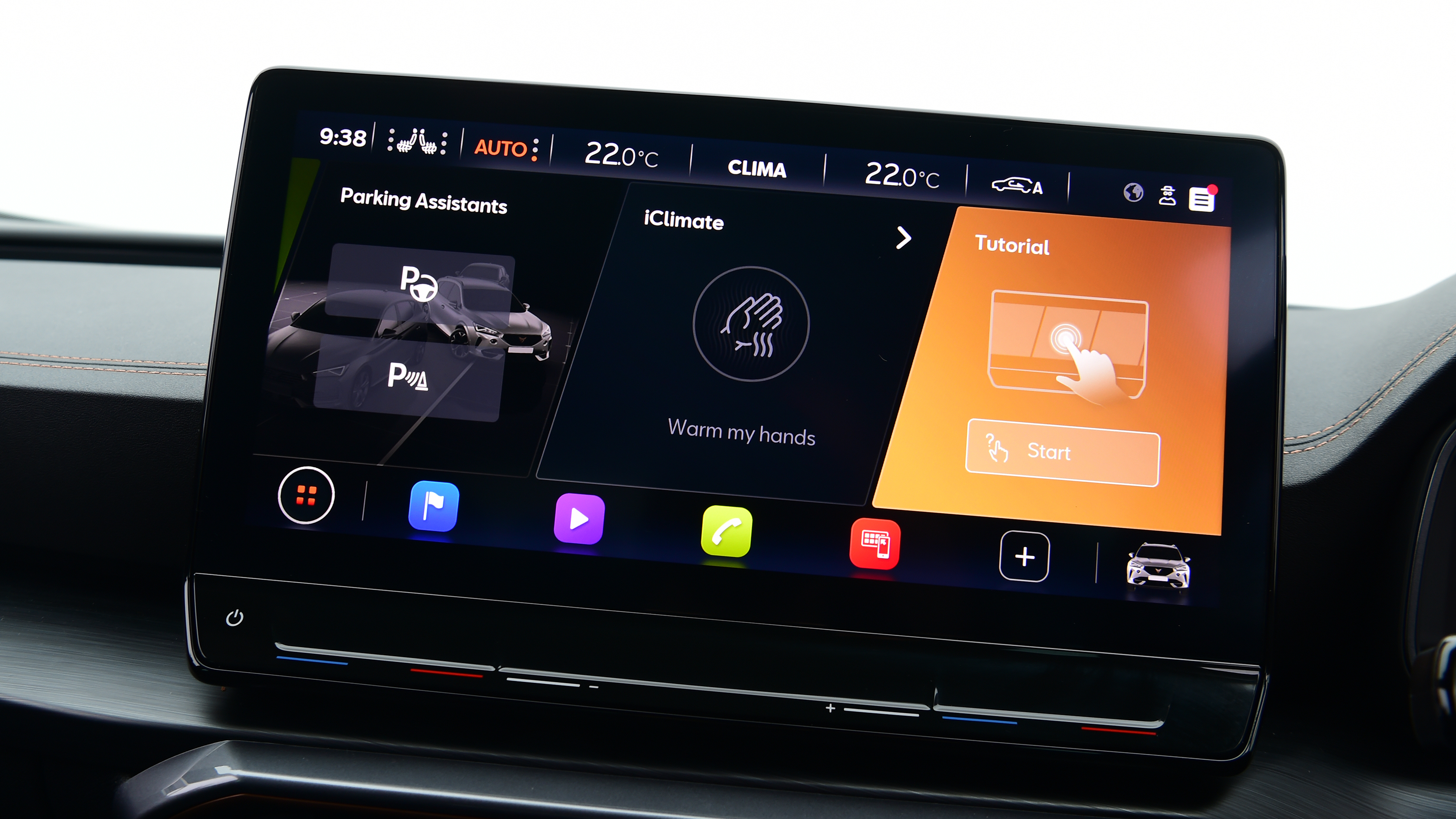 Cupra Formentor - infotainment screen (home screen)