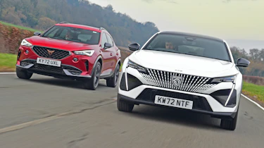 Cupra Formentor and Peugeot 408 - front tracking