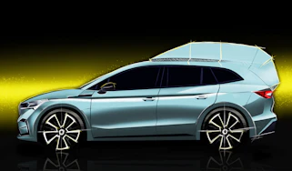 Skoda Enyaq iv Camper - side profile sketch