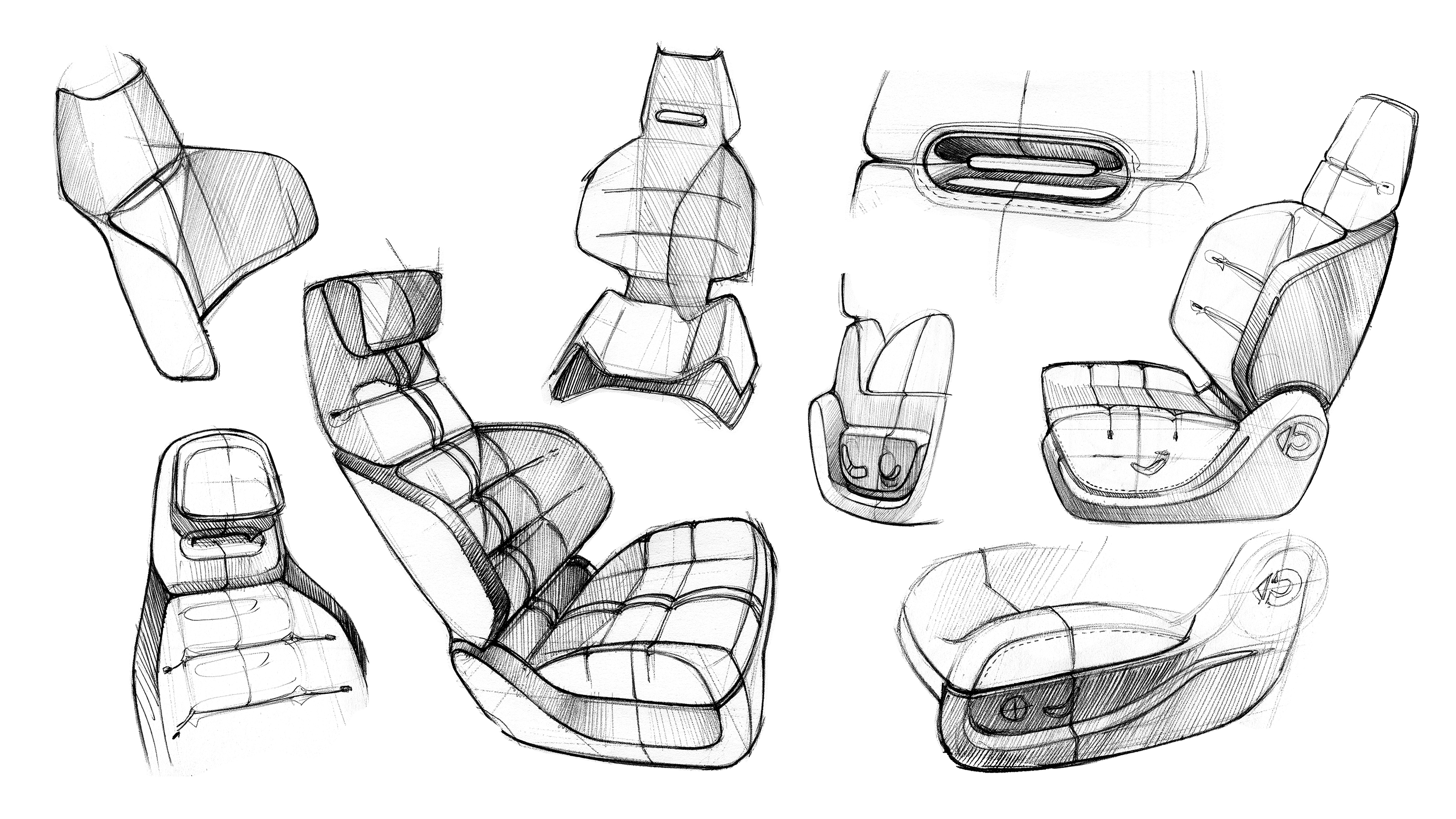 Smart #3 official seat design sketches