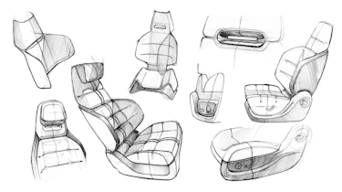 Smart #3 official seat design sketches