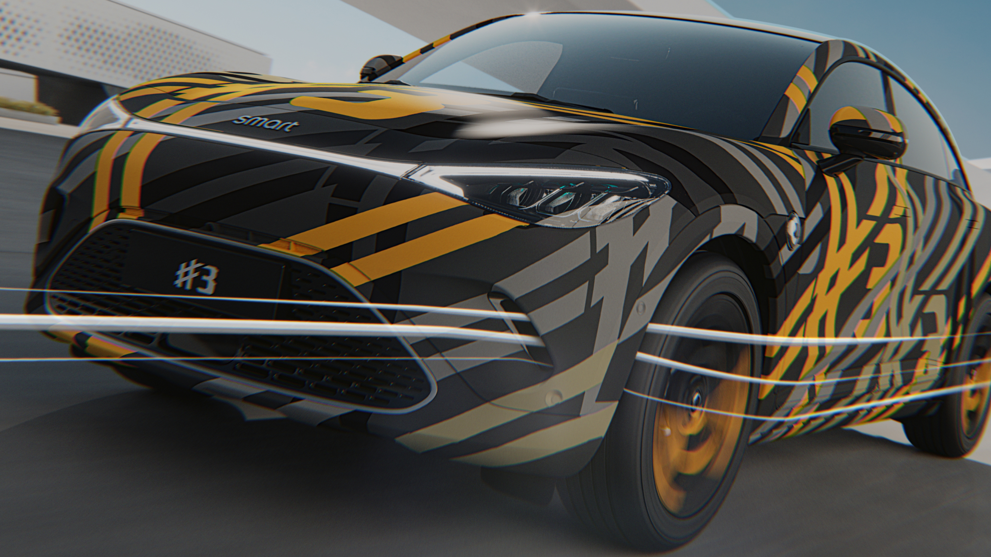 Smart #3 official teaser render - front action