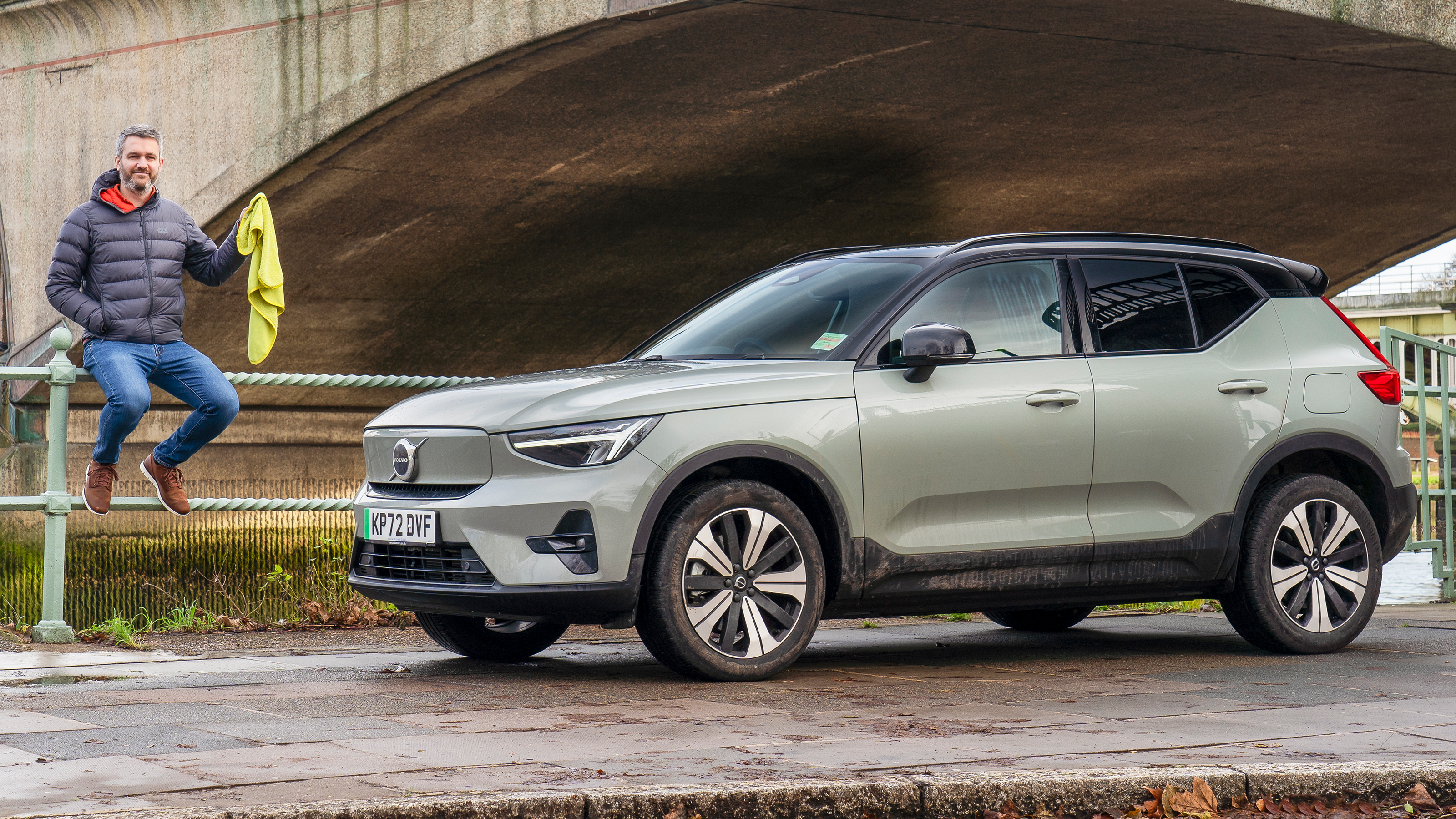 Richard Ingram and Volvo XC40 by river