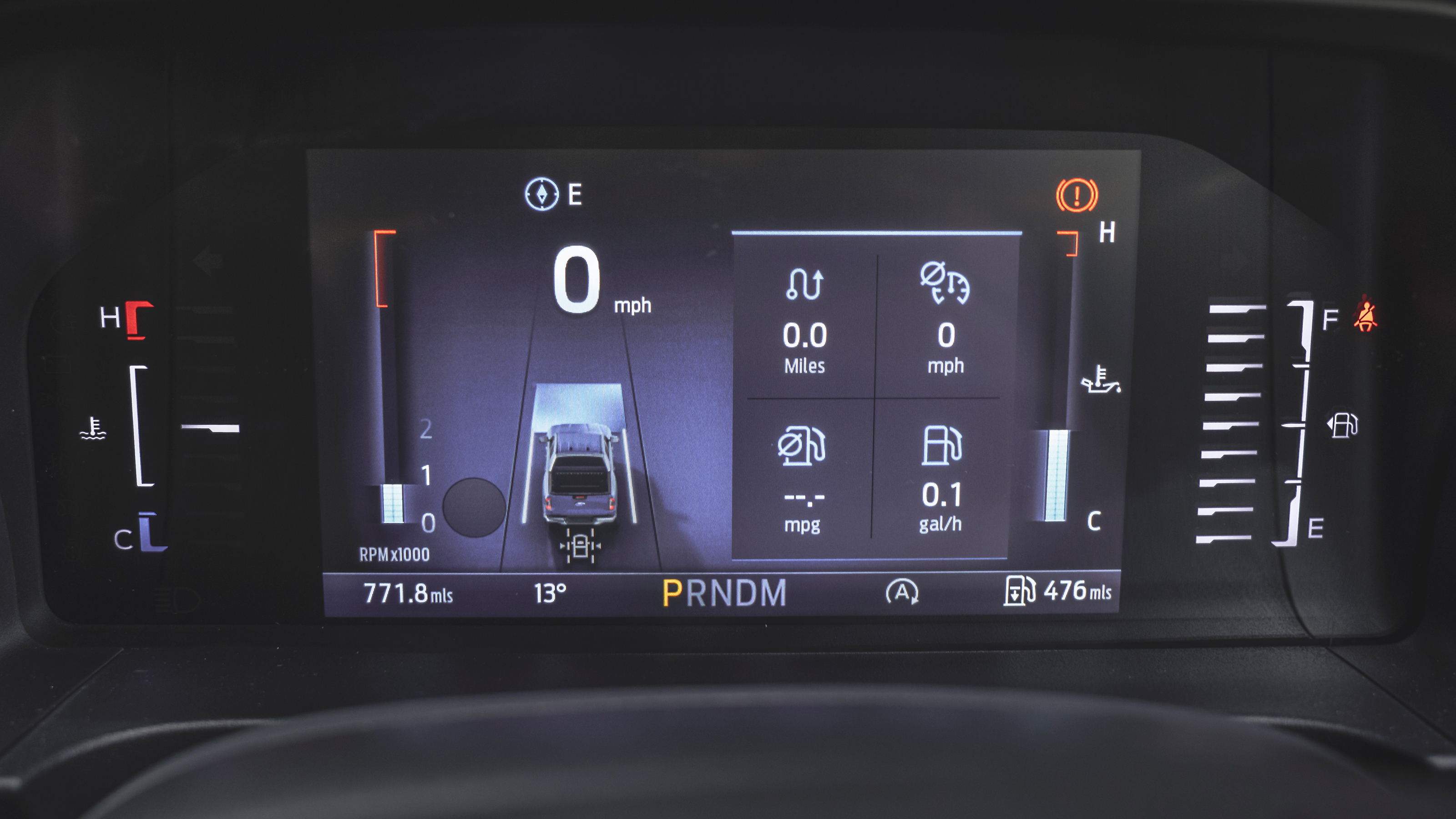 Ford Ranger Wildtrak - dashboard screen