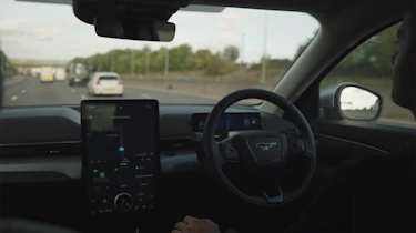 Ford BlueCruise system in use (hands-free driving)