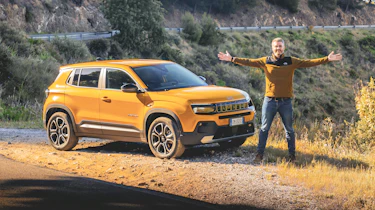 Richard Ingram standing next to Jeep Avenger
