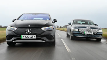 Mercedes EQE and Genesis Electrified G80 - front tracking