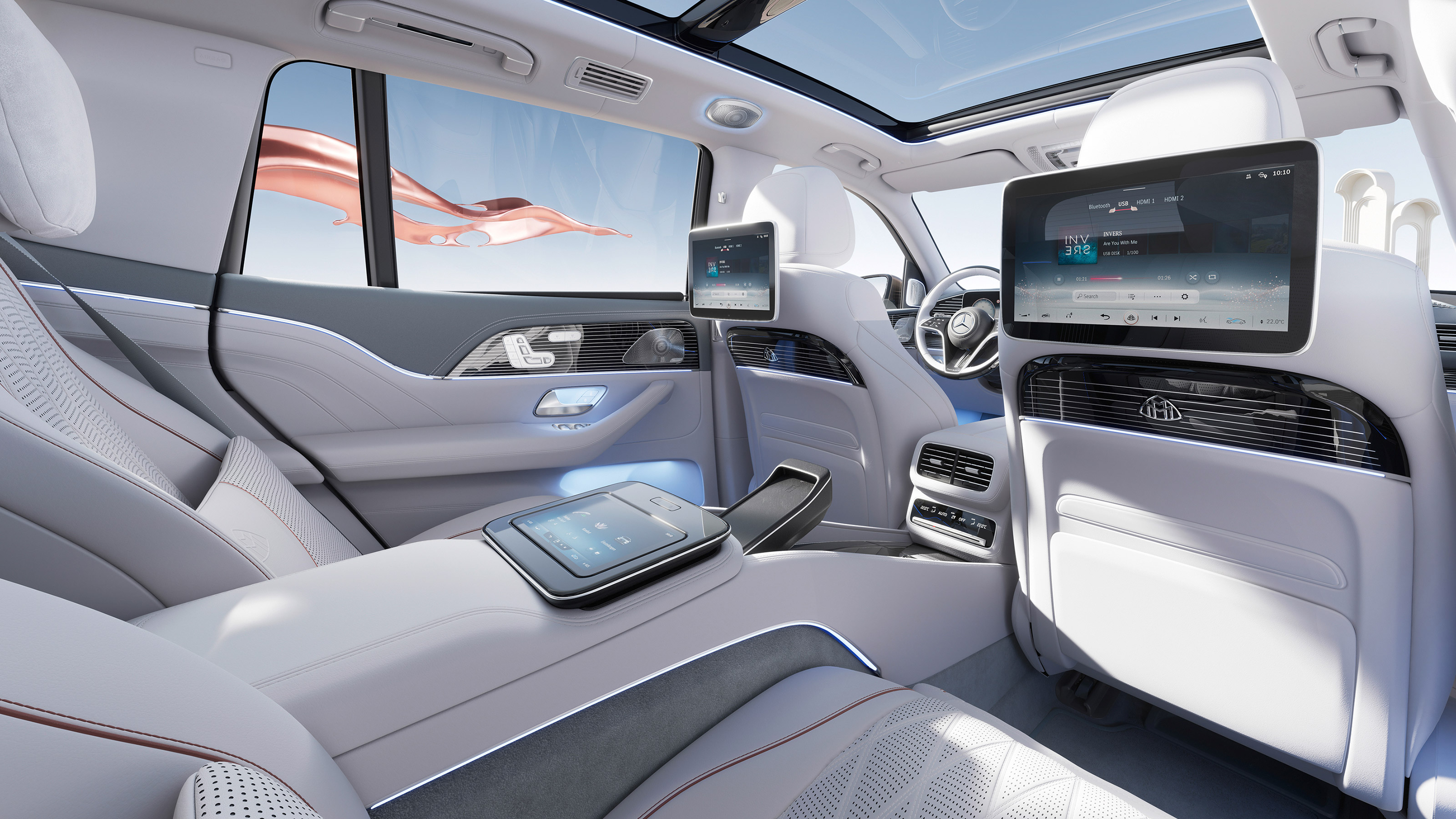 Mercedes GLS facelift - rear interior