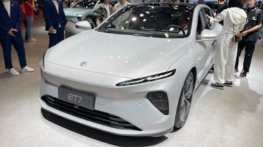 Nio ET7 on static show stand