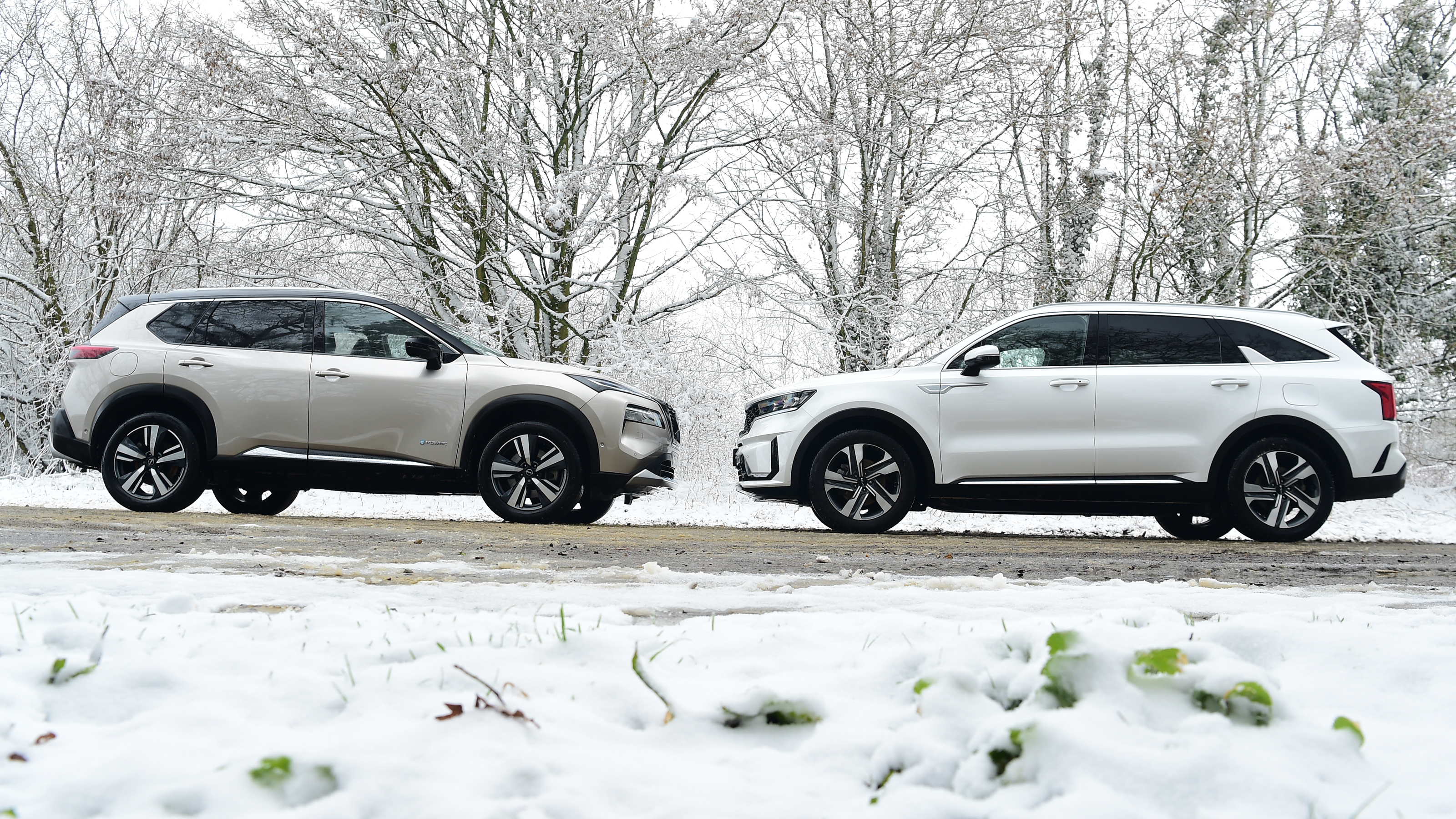 Nissan X-Trail and Kia Sorento - face-to-face