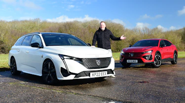 Pete Baiden with Peugeot 308 and 408