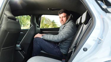 Renault Megane E-Tech - Steve Walker sitting in back seat