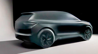 Skoda Elroq electric SUV sculpture rear
