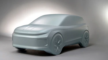 Skoda Elroq electric SUV sculpture studio