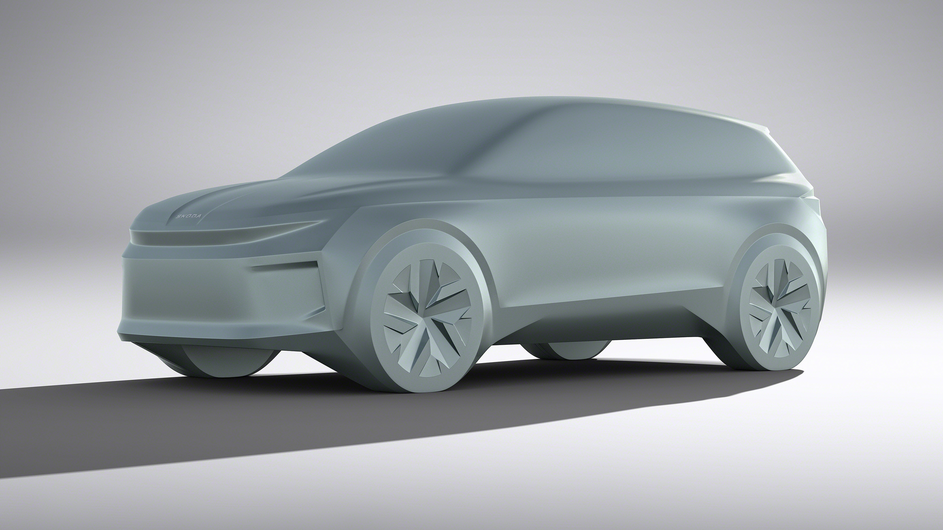 Skoda Elroq electric SUV sculpture studio 2