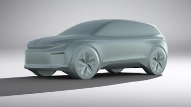 Skoda Elroq electric SUV sculpture studio 2