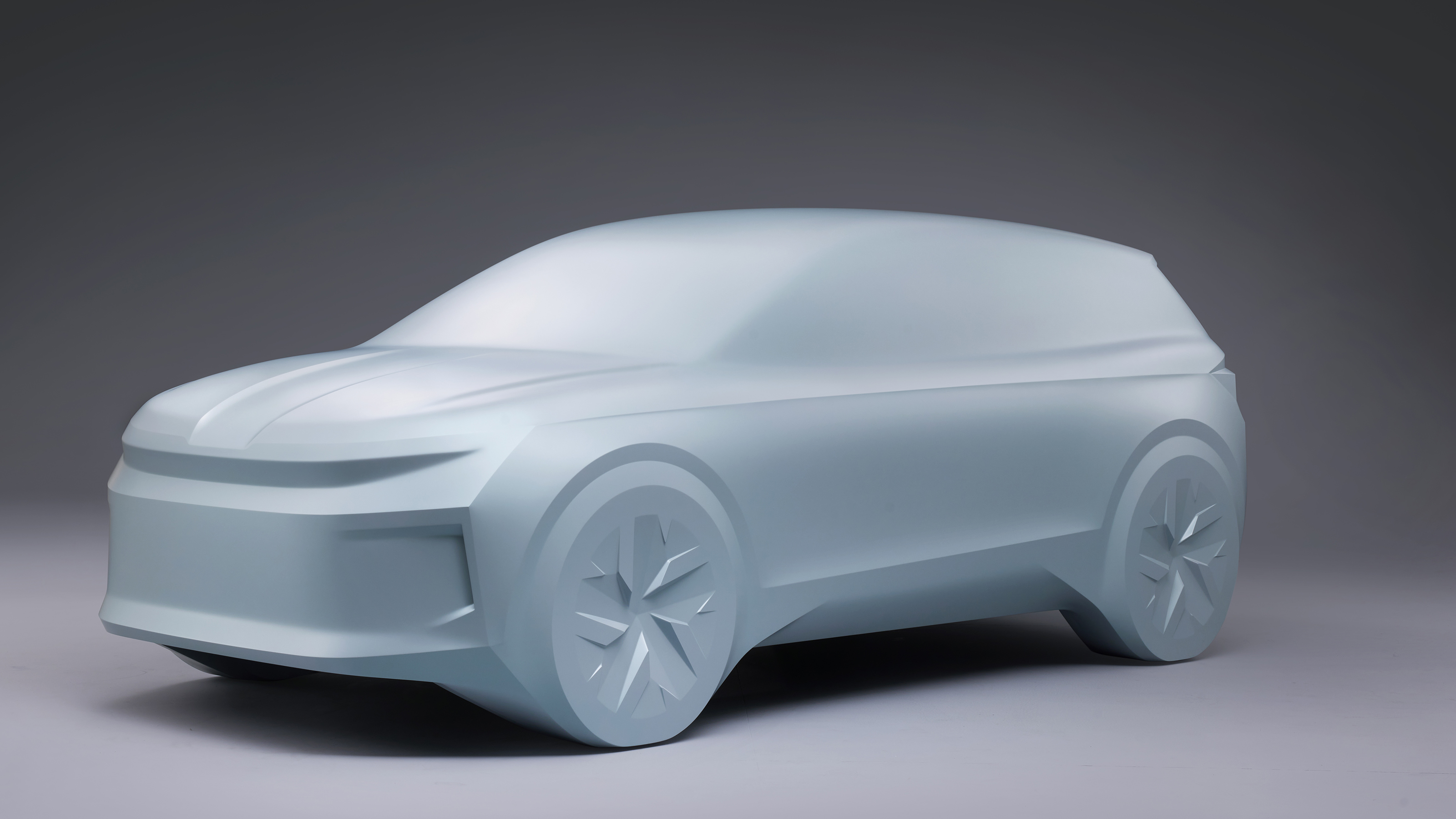 Skoda Elroq electric SUV sculpture