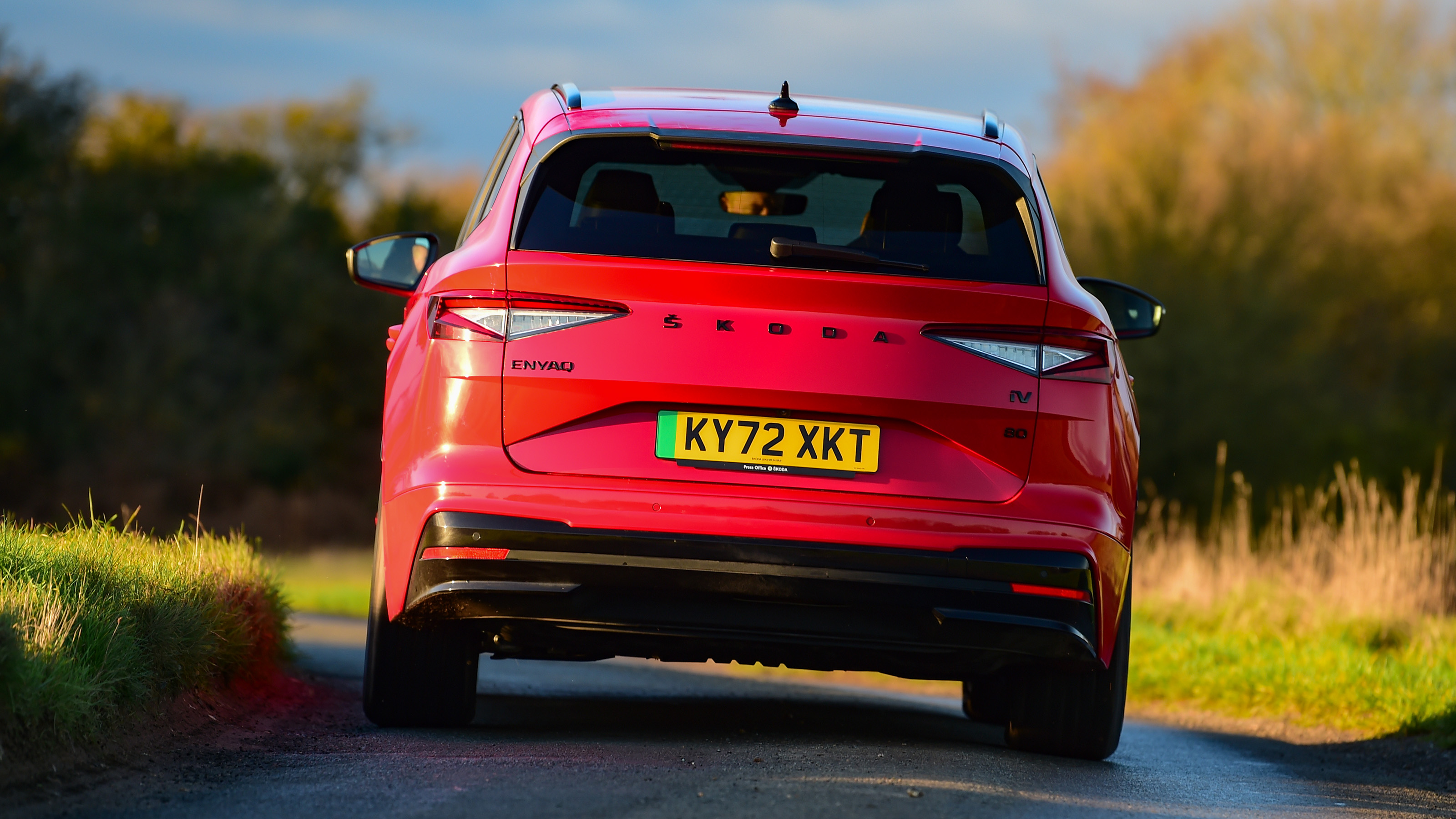Skoda Enyaq iV - rear cornering