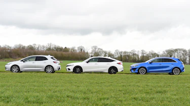 Toyota Corolla, Honda Civic and Kia Ceed - in a row
