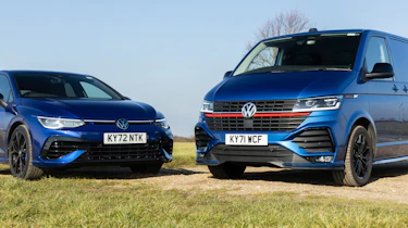 Volkswagen Golf and Volkswagen Transporter front static