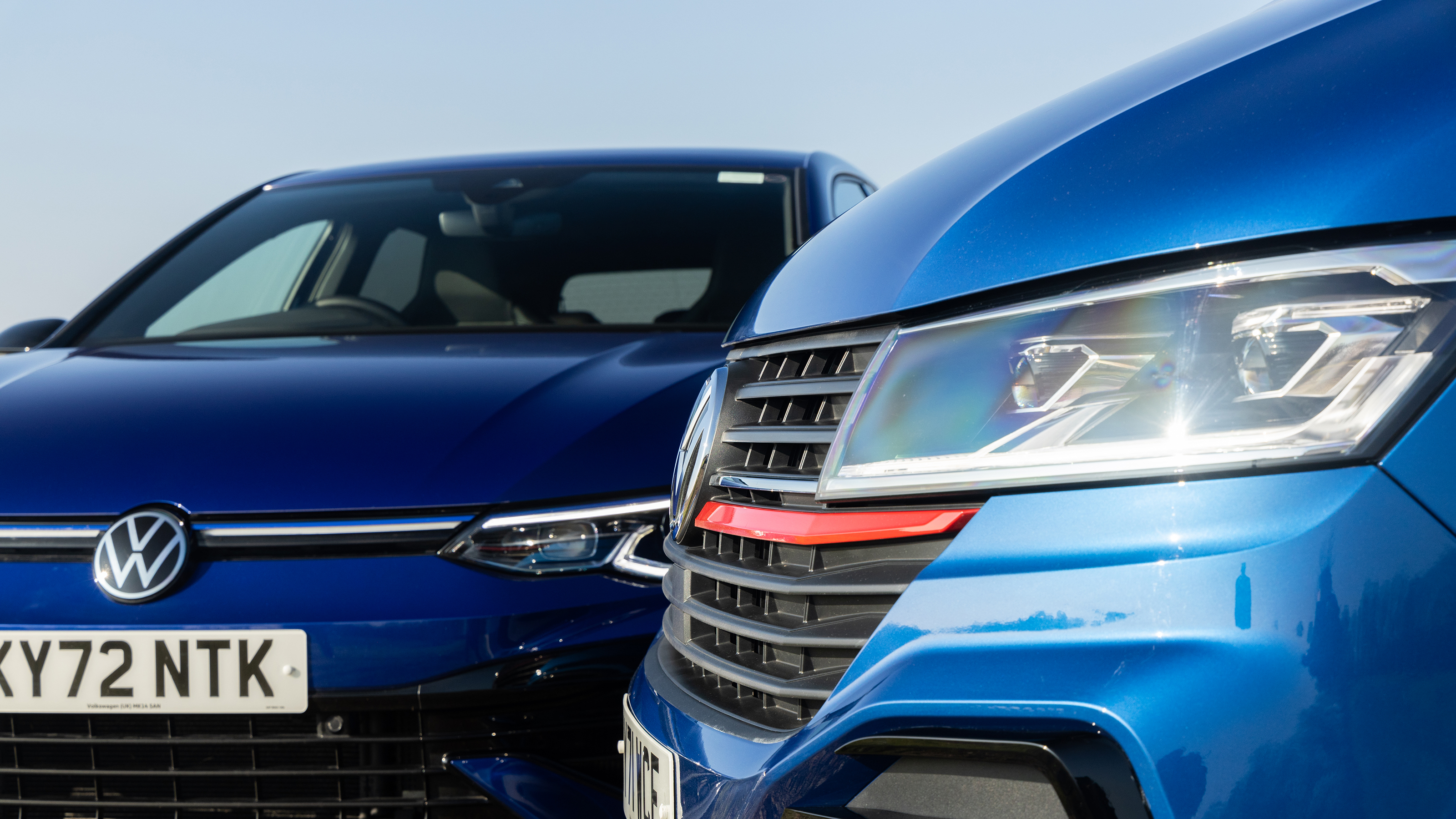 Volkswagen Golf and Volkswagen Transporter front ends