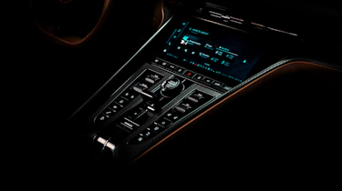 Aston Martin DB12 official teaser image - centre console